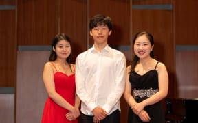 Finalists concerto competition April Ju (Christchurch), Hyein Kim (Auckland) and Catherine Kwak (Auckland)