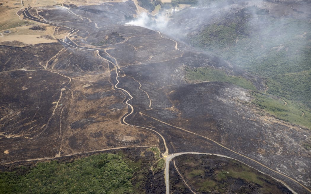 Firefighters a battling a 630 hectare fire in the Port Hills near Christchurch after it broke out on 14 February 2024. The fire remains uncontained and evacuations have taken place for nearby residents.