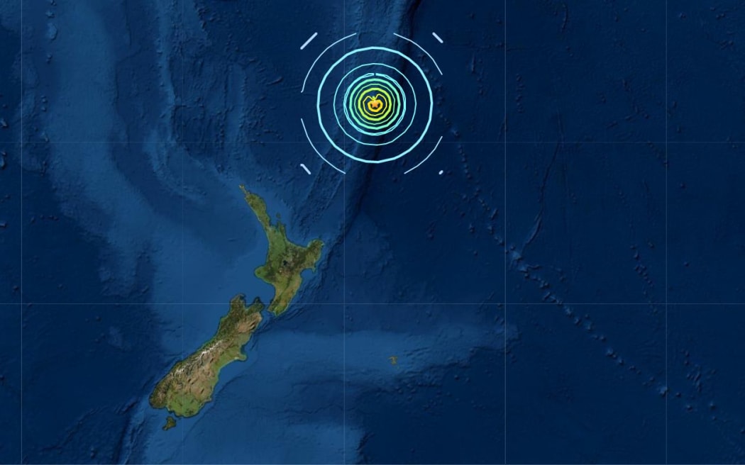 A 7.4 quake struck near the Kermadec Islands on Friday morning.