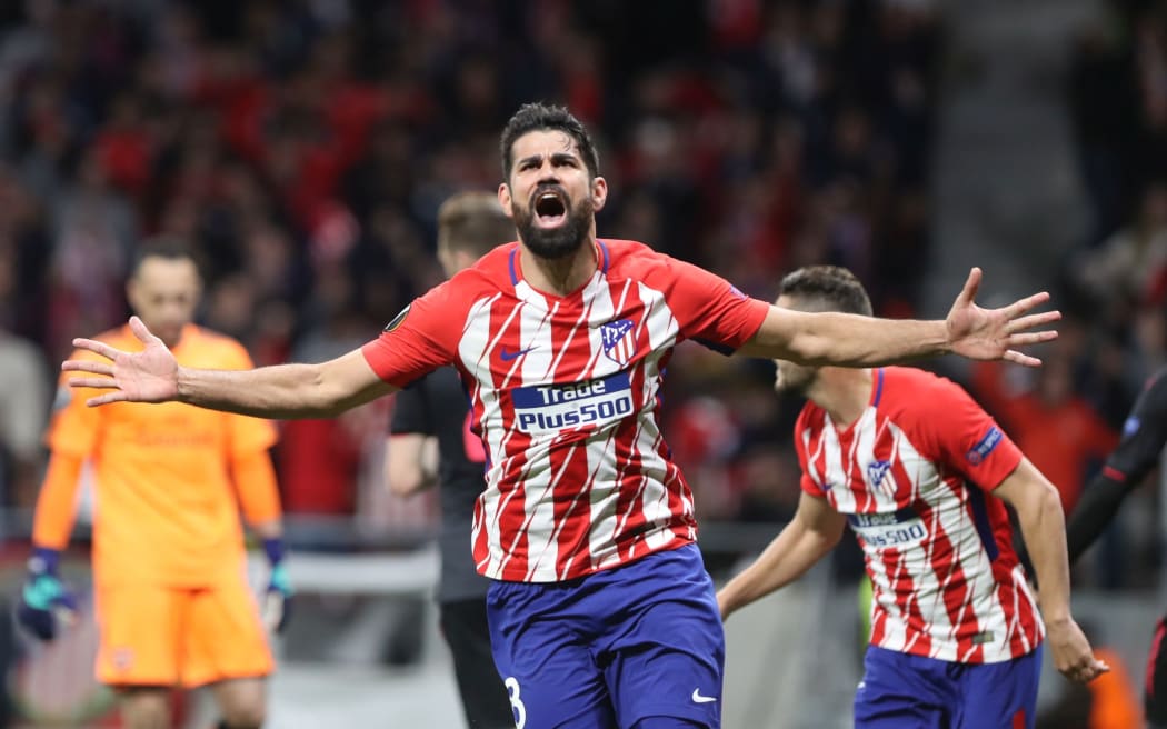 Diego Costa playing for Atletico Madrid