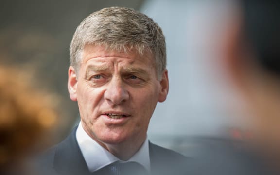 Bill English talking to media after announcing he will not attend Waitangi