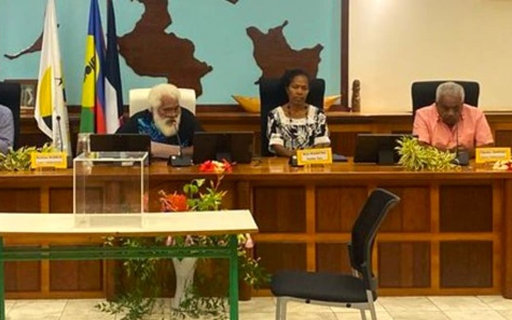 Mathias Waneux (centre) is the new President of New Caledonia’s Islands provincial assembly
