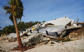 Ruins of Vakaloa Resort, west Tongatapu, following TC Harold.