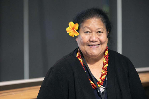 Niue MP O'Love Jacobsen at a wānanga for Pacific women MPs at New Zealand's Parliament, 8 August 2023.