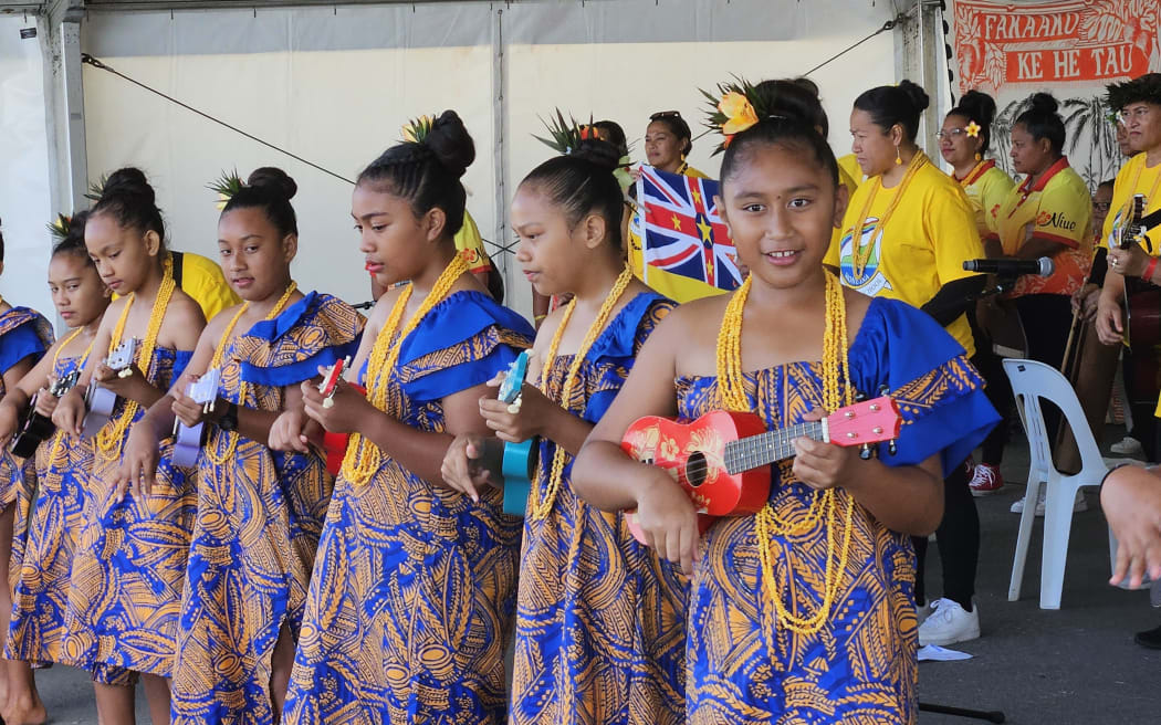 Niue Primary School students perform at the ASB Polyfest 2024.