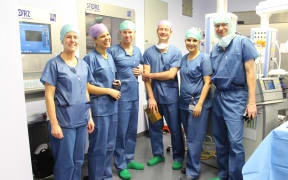 Some of the team that operated on conjoined twins Lydia and Maya.