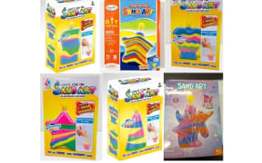 The latest coloured sand products to be recalled over asbestos fears.