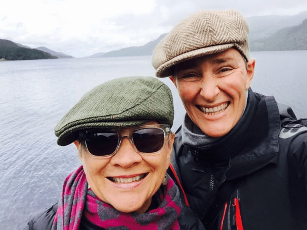 Eddie Ayres (right) and his partner Carole