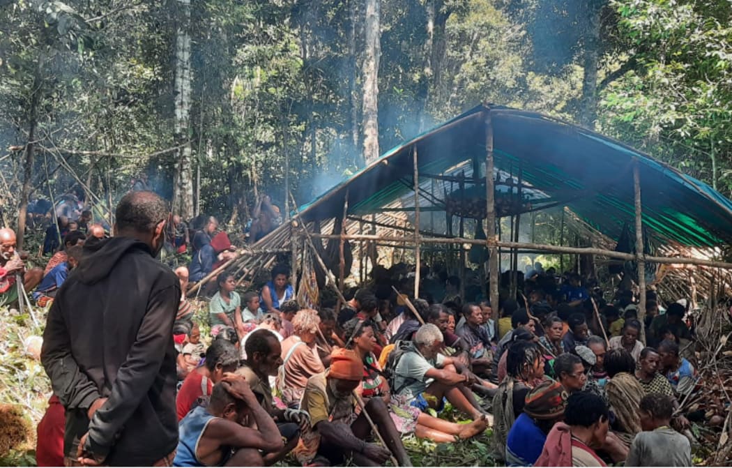 West Papuans displaced by armed conflict in Bintang Mountains regency, October 2021.