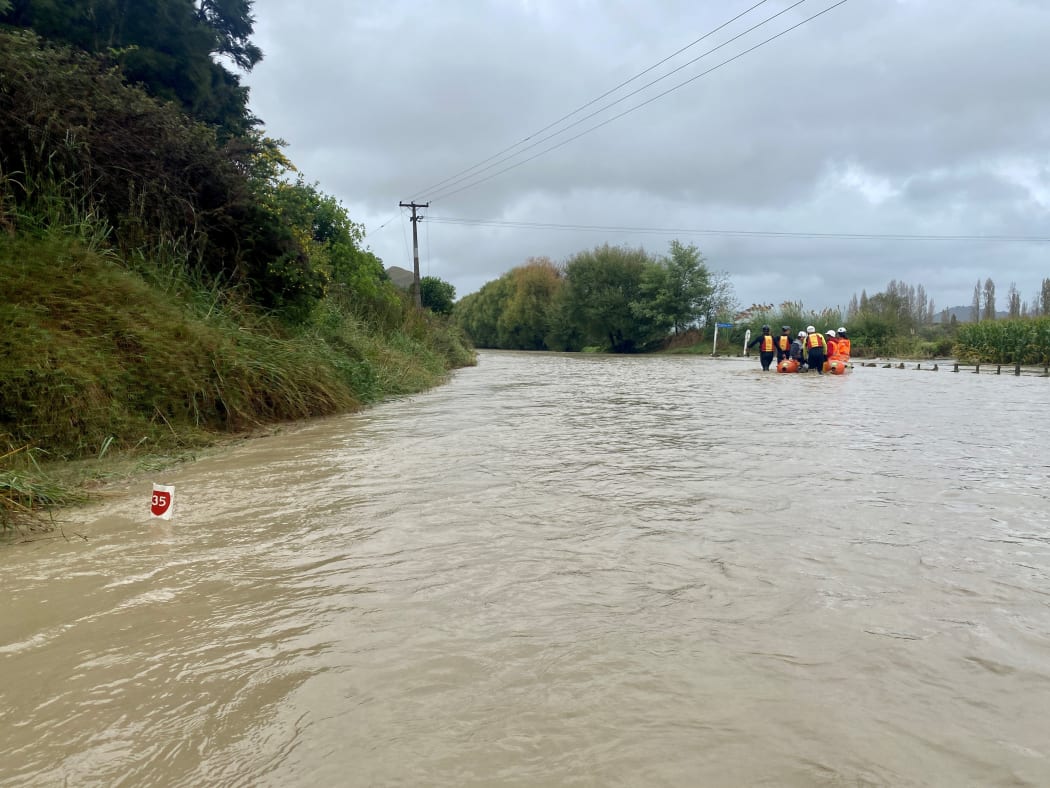 Tolaga Bay flooding in Gisborne / Tairāwhiti.