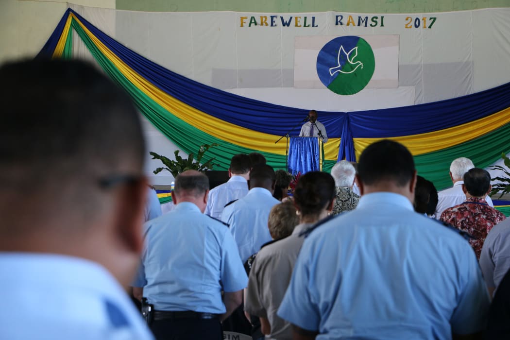 Solomon Islands RAMSI  ceremony