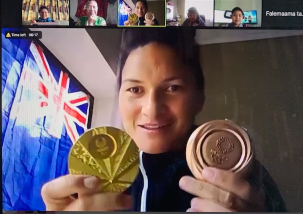 Valerie Adams joined in on Nga Iwi School's celebration online for Tongan Language Week 2021