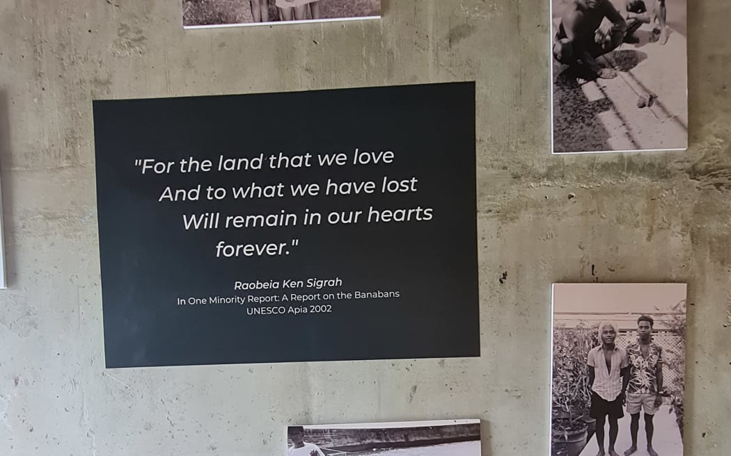 Images from the exhibition highlighting the campaign seeking justice for Banabans, held at Auckland's Silo 6 in February this year.