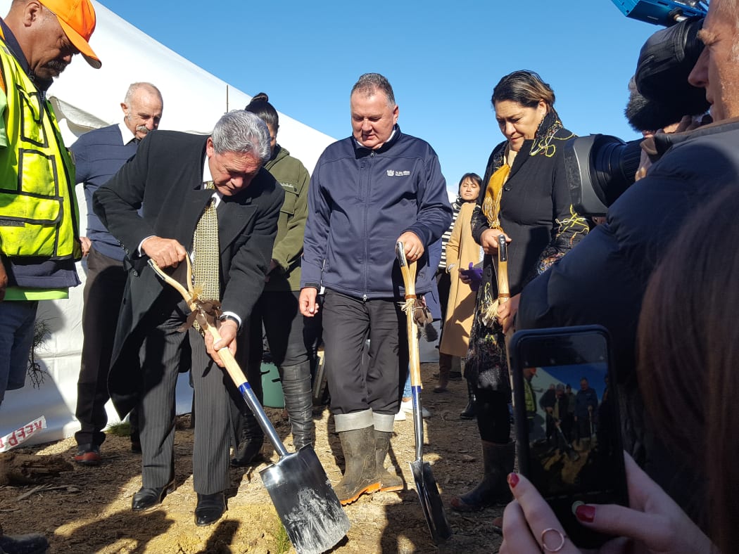 Winston Peters and Shane Jones at the Ngāti Hine joint venture launch on May 31.