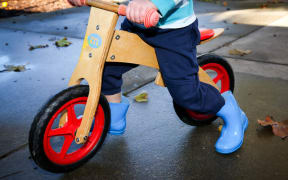 Preschooler on bike