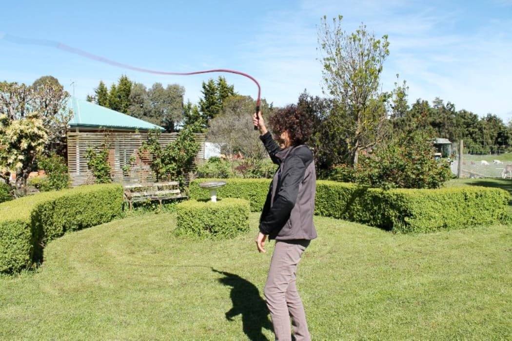 Carol Stiles cracks the whip