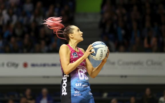 Steel's George Fisher during the ANZ Premiership Netball match