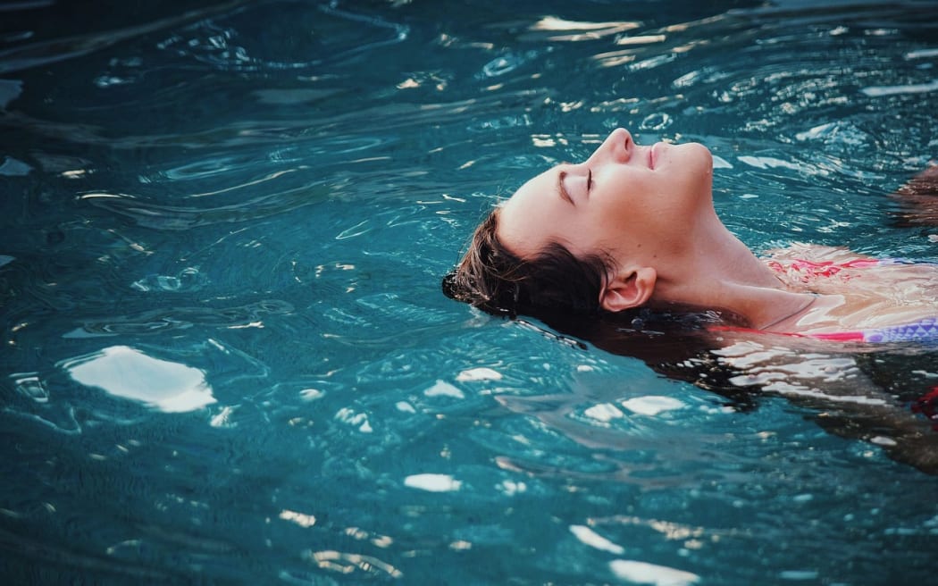 Floating in water
