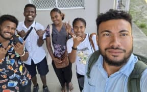 Left to right: Leeroy Wate, Diotee Deromae, Christina Eddie, Janice Kotu and Barnabas Firivave.