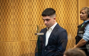 Adam Michael Rapson at his sentencing in the High Court at Christchurch on April 23, 2024.