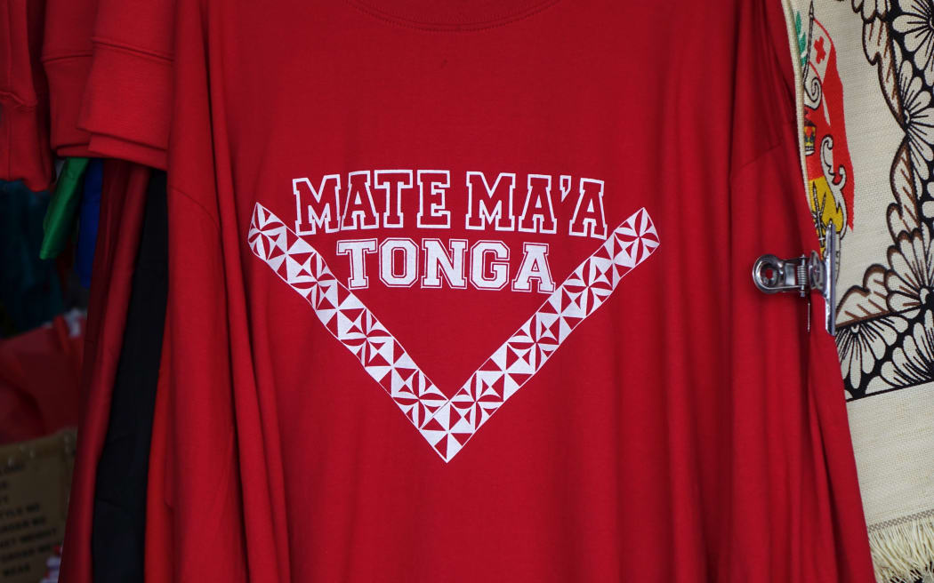 A tee-shirt saying 'Die for Tonga'.