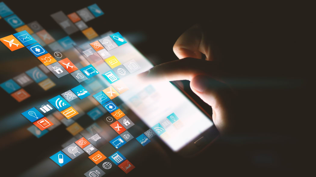 Social media icons concept.