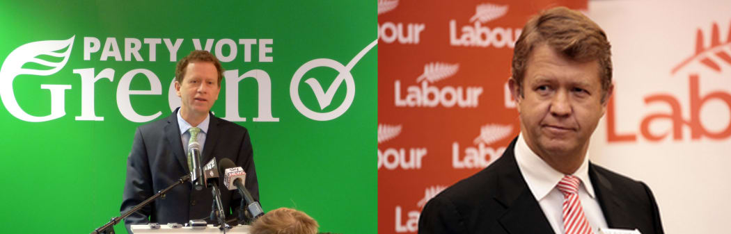 Green Party co-leader Russel Norman and Labour Party leader David Cunliffe.
