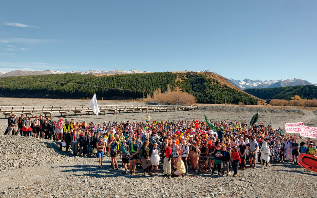 TWALK 2024 participants pose for a photo just before the race begins.