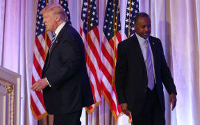 Donald Trump takes the stage as former republican nomination candidate Ben Carson adds his support.