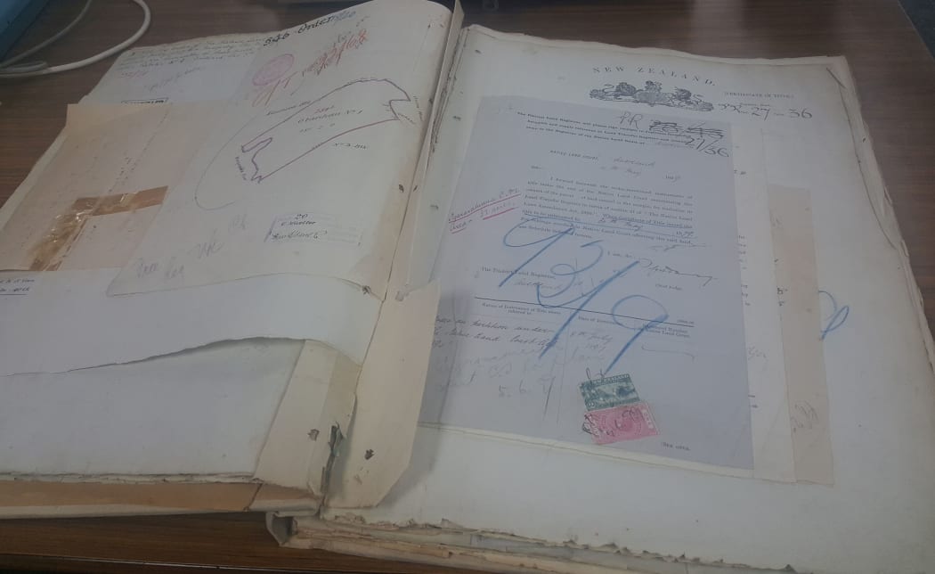 Early native land titles are difficult to scan as they contain many additional pages, and include features such as stamps used to pay stamp duty.