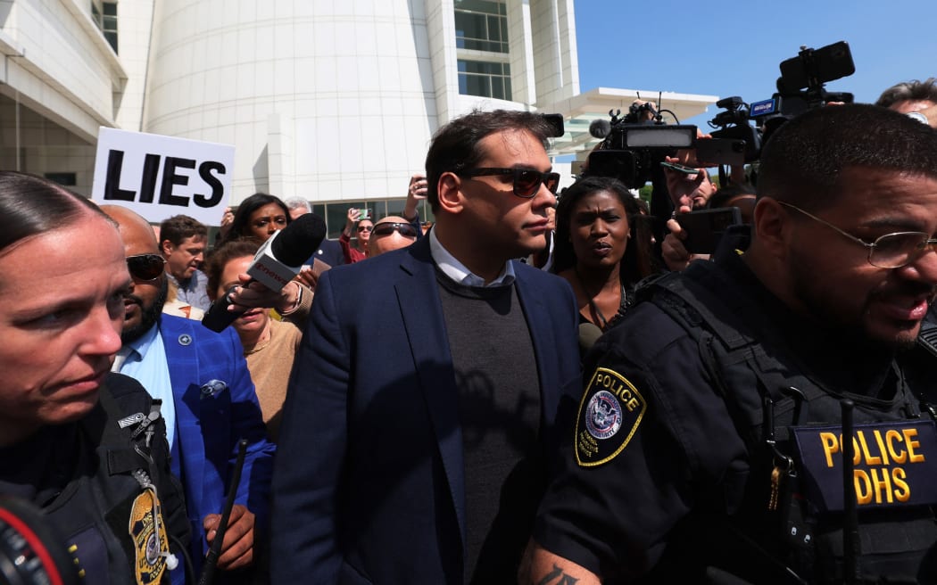 CENTRAL ISLIP, NEW YORK - MAY 10: Rep. George Santos (R-NY) leaves Federal Court on May 10, 2023 in Central Islip, New York. Federal prosecutors in the Eastern District of New York have charged Santos in a 13-count indictment that includes seven counts of wire fraud, three counts of money laundering, one count of theft of public funds, and two counts of making materially false statements to the House of Representatives.