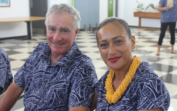 Mark Blumsky and wife Pauline Rex Blumsky on their way to the 2018 Commonwealth Games