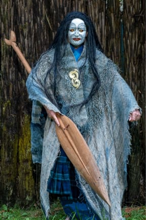 John Davies' in mask and costume in Te Tupua The Goblin