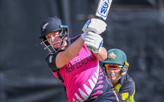 Rachel Priest batting during the 2020 ICC Women's T20 World Cup.