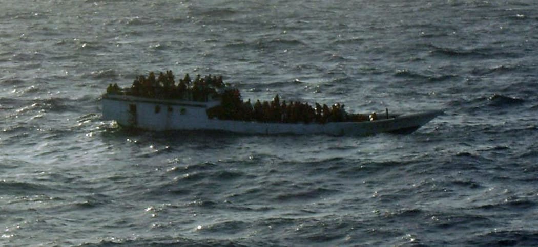 A boat carrying asylum seekers off the north coast of Australia in June 2012. The vessel later capsized.