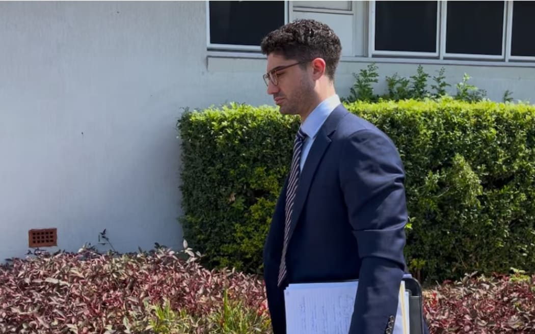 Adam Moschella, the lawyer for Ryan Sean Givney, argued the prosecution's evidence for charging him was circumstantial. (ABC News: Grace Whiteside)