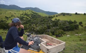 An image of James Moore on a quadbike.