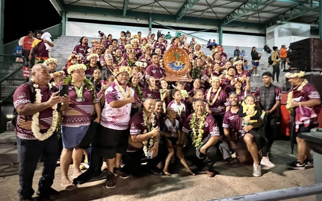 Mangaia win the coveted Cook Islands Games 2024 Opens Trophy.