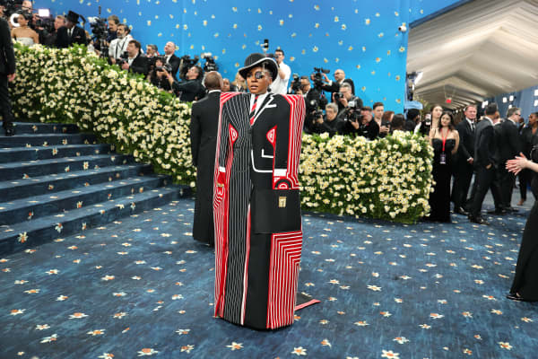 Janelle Monáe attends the 2025 Met Gala Celebrating "Superfine: Tailoring Black Style" at Metropolitan Museum of Art on May 05, 2025 in New York City.