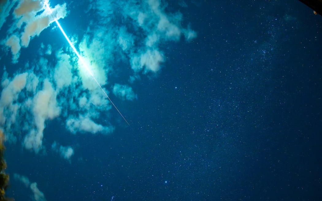 Photographer John Wekking captured "a brilliant fireball, overhead last night (31 January), 23:07hrs as captured by my aurora camera. North at the bottom."