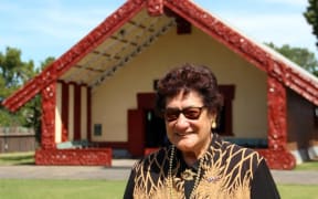 Dame June Mariu at Hoani Waititi Marae, 2012. Single use with Stuff story on death only - not for reuse.