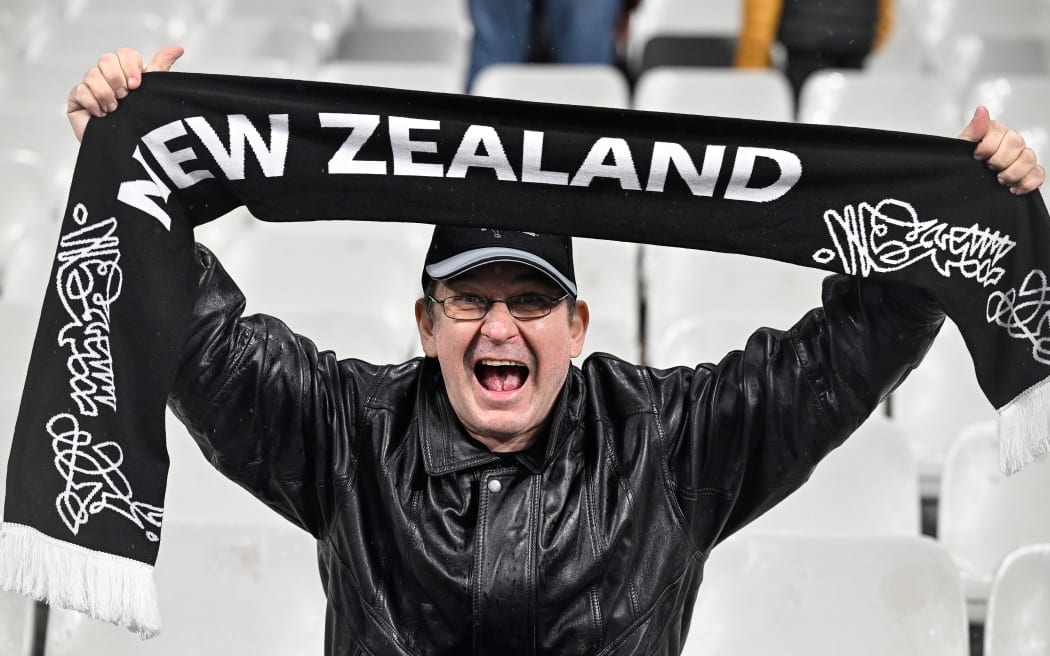 New Zealand All Blacks fans and supporters. Rugby World Cup France 2023, New Zealand All Blacks v South Africa FInal match at Stade de France, Saint-Denis, France on Saturday 29 October 2023. Photo credit: Andrew Cornaga / www.photosport.nz