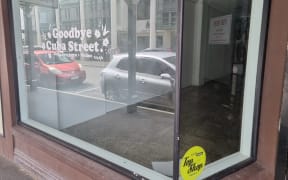 A shop closed on Cuba St, in central Wellington.