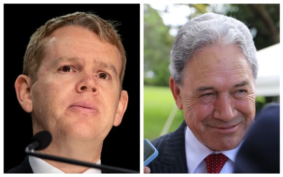 Chris Hipkins and Winston Peters