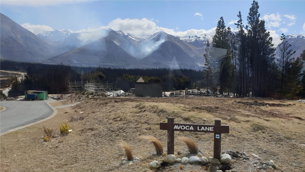 Lake Ohau village after the fire.