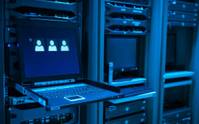 An Network servers in data room .