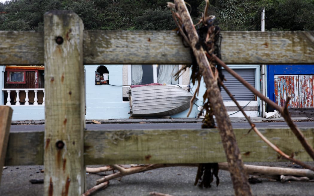 Owhiro Bay day after high waves - taken on June 10