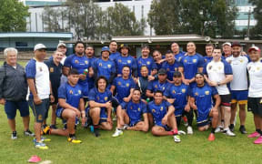 The Niue squad in training before leaving for South Africa.