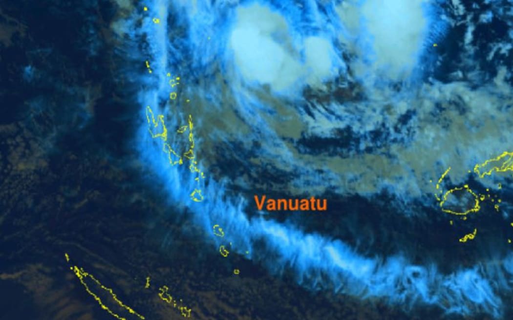 Satellite image of Cyclone Rita, north of Vanuatu