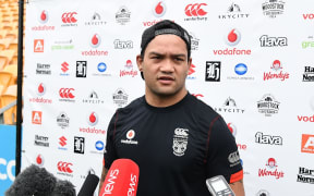 Issac Luke at today's Warriors media session where he admitted he shouldn't be selected for the Kiwis following his run of poor form.